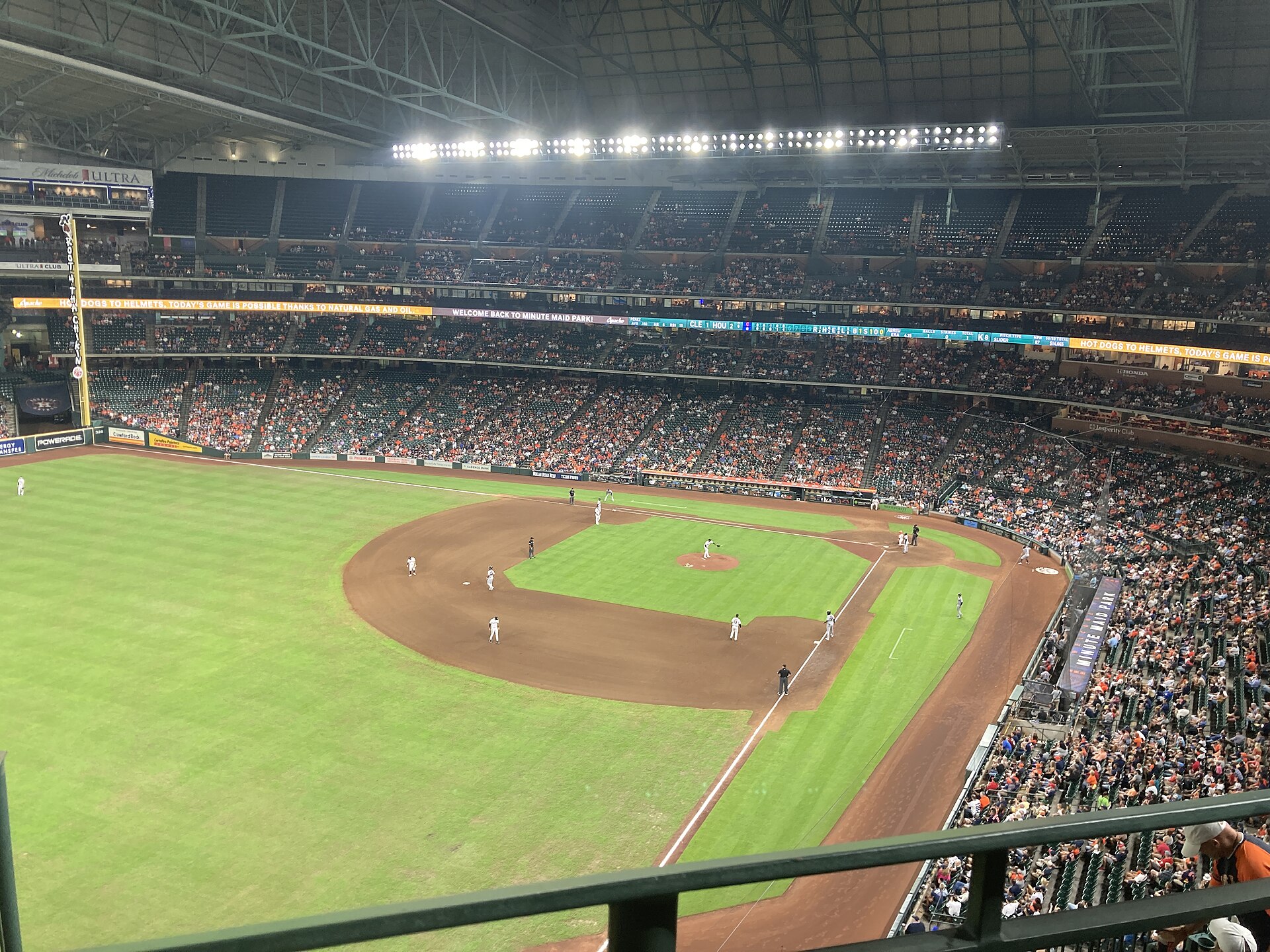Daikin Park in Houston, where the White Sox and Astros carry the highest run environment projection on tonight's board