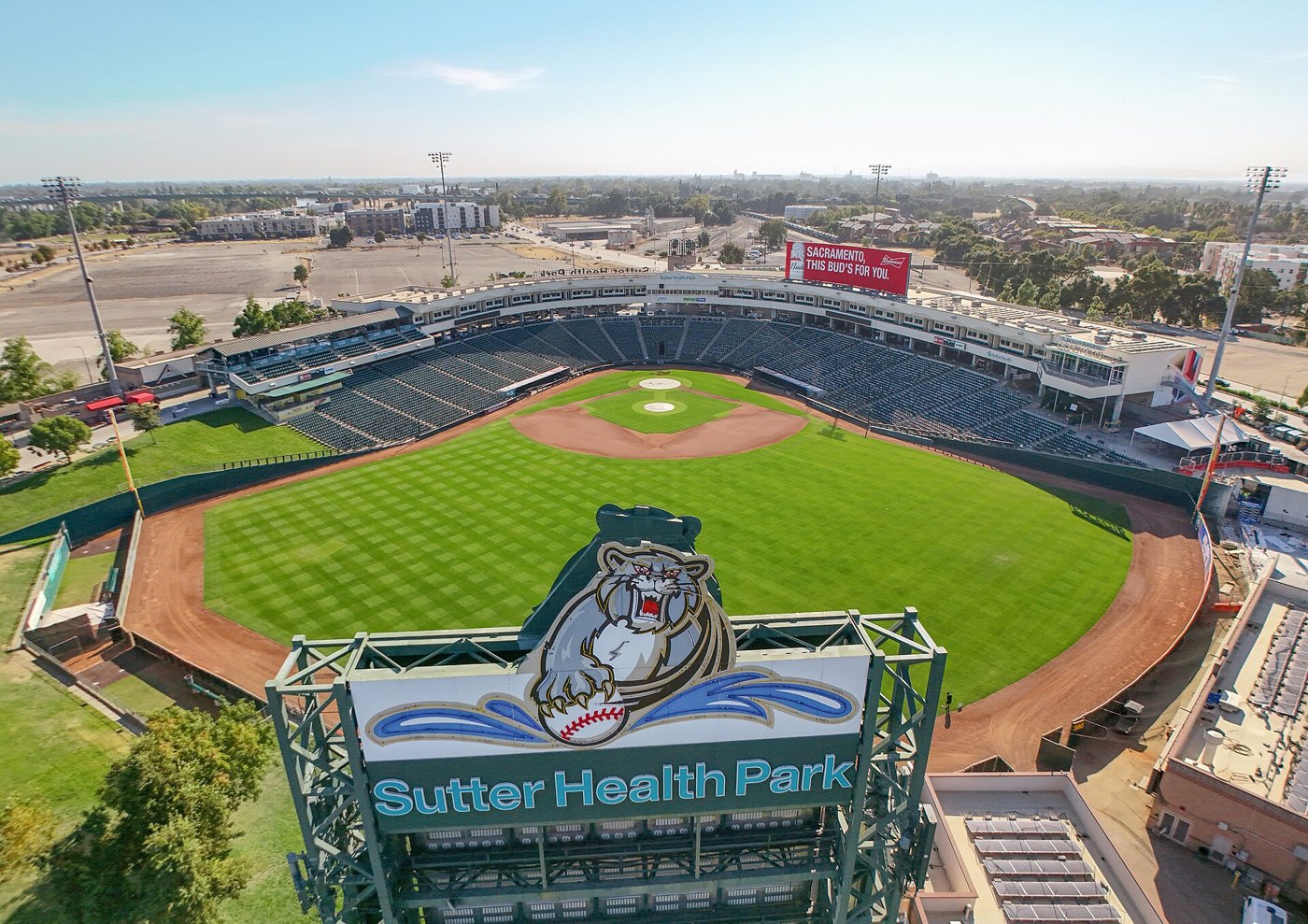 Sutter Health Park in Sacramento, the Athletics temporary home and the largest run scoring park effect in baseball in 2026